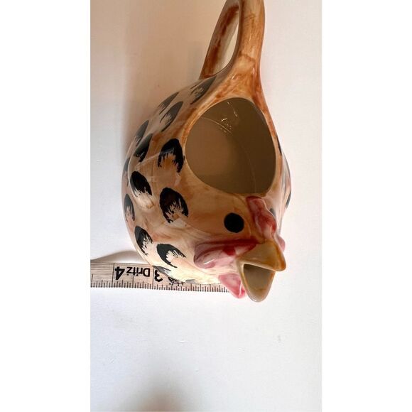 Alexander Ceramics Hand Painted Rooster Coffee Creamer Sugar Bowl Kitchen Decor - Picture 8 of 9